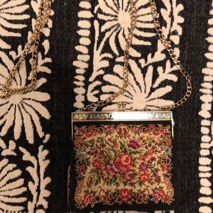Vintage black embroidered purse